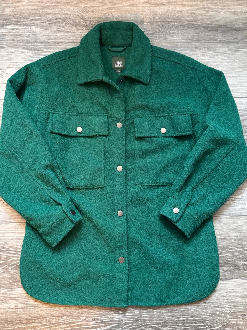 🌲Wild Fable🌲Green Button-Front Shacket